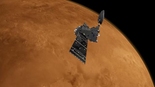 ExoMars Trace Gas Orbiter Planète Mars arrière-plan
