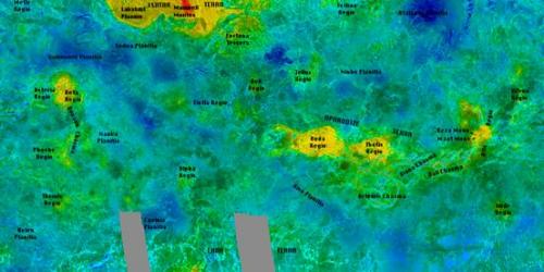 Carte d'altitude des images radar de Vénus