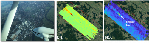 NH3 and NO2 over Piesteritz fertilizer plant Germany