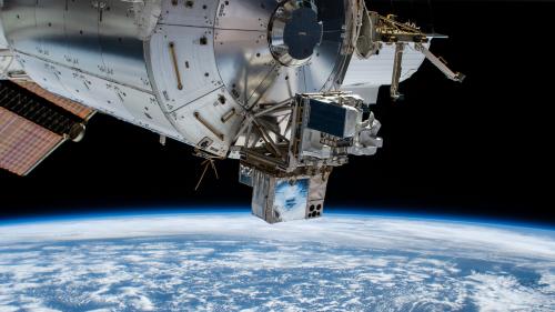 Columbus module met ASIM op zijn nieuwe locatie