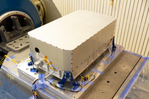 VenSpec-H instrument breadboard on vibration test facility