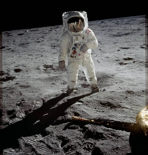 Buzz Aldrin oppervlak van de Maan