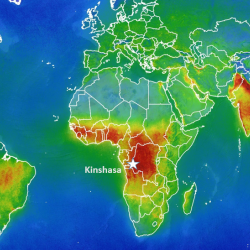 Beelden van Sentinel-5 Precursor TROPOMI tijdens het eerste jaar aan metingen van atmosferische bestanddelen: formaldehyde (HCHO)