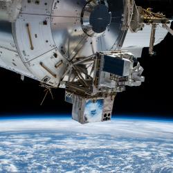 Columbus module met ASIM op zijn nieuwe locatie