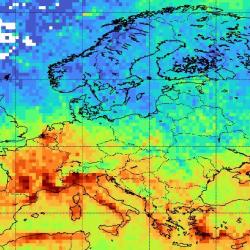 Observations hebdomadaires des colonnes de formaldéhyde au-dessus de l'Europe