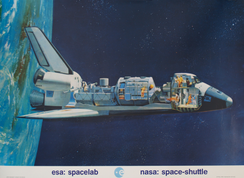 Spacelab dans la navette spatiale 