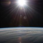 Solar rays earth sun space