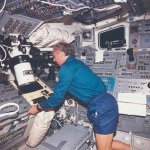 Dirk Frimout STS-45 in space shuttle